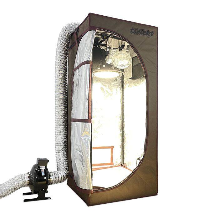 Covert 2' x 2' 150 Watt UFO LED Grow Tent Kit With Automated Ventilation Package - Image 6
