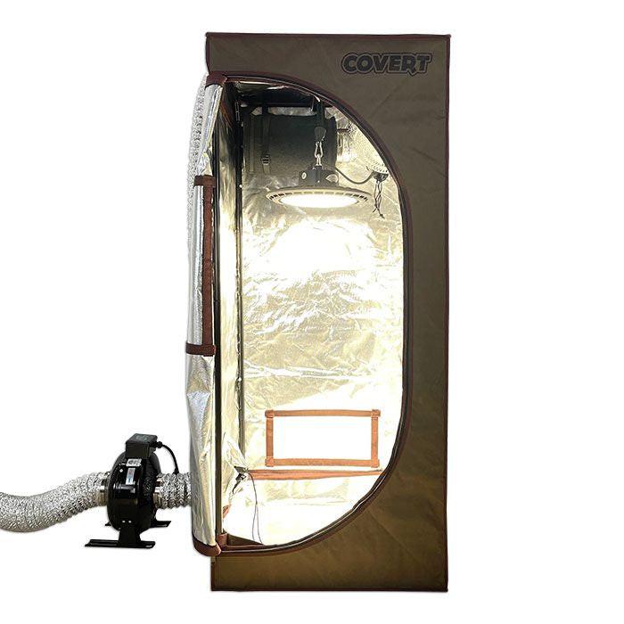 Covert 2' x 2' 150 Watt UFO LED Grow Tent Kit With Automated Ventilation Package - Image 8