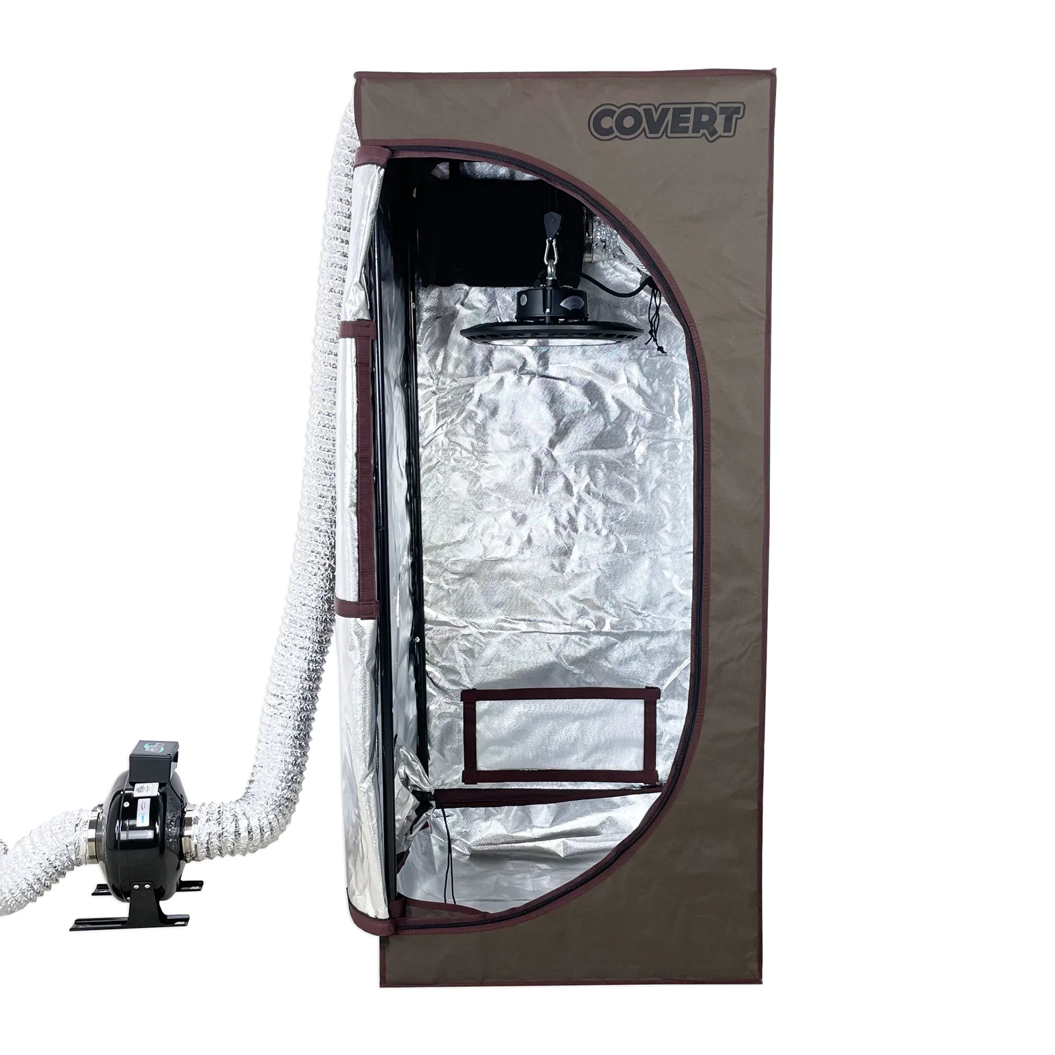 Covert 2' x 2' 150 Watt UFO LED Grow Tent Kit With Automated Ventilation Package - Image 9