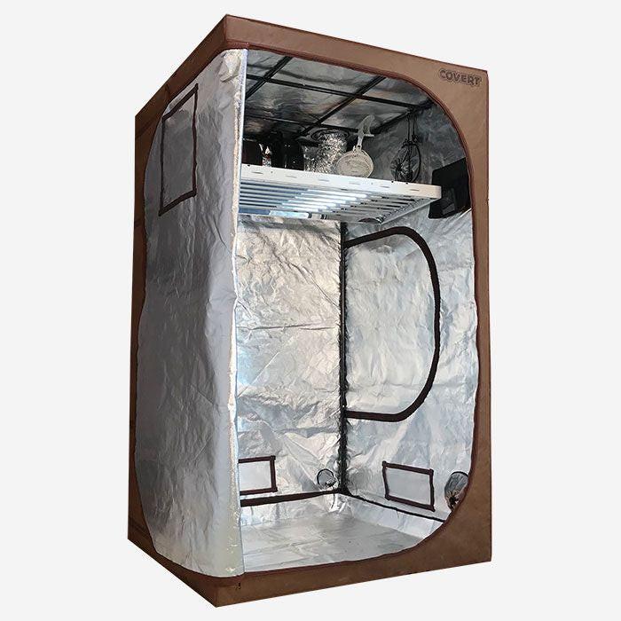 Covert 4' x 4' Fluorescent T5 Grow Tent Kit With Automated Ventilation Package - Image 2