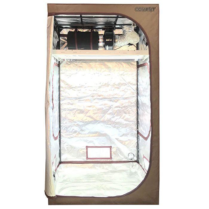 Covert 4' x 4' Fluorescent T5 Grow Tent Kit With Automated Ventilation Package - Image 4