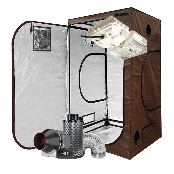 Covert 4' x 4' Growers Choice 500 Watt CMH Grow Tent Kit With Automated Ventilation Package - Image 2