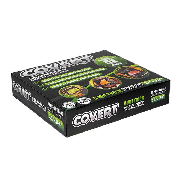 Covert Vacuum Seal Bags, Black/Clear, 11 in. x 24 in., Pack of 50 - Image 3