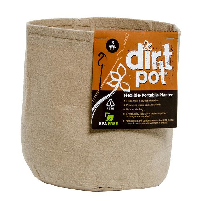 Dirt Pot Tan Round Fabric Pot - Image 3