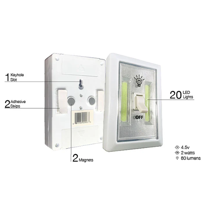 DL Wholesale GreenBrite LED Cordless Light Switch - Pack of 12 - Image 2