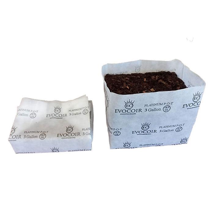 Evocoir Platinum 70/30 Treated Coco Blend Open Top Biodegradable Grow Bag - Image 7
