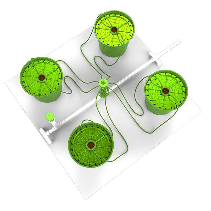 FloraFlex Matrix/Bubbler Irrigation Bundle, 4 Plants per 4'x4', 5 Gallon PotPro, 4' x 8'