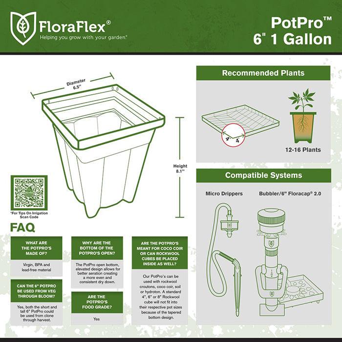 FloraFlex PotPro Pot, 6 Inch, Tall, 1 Gallon - Image 6