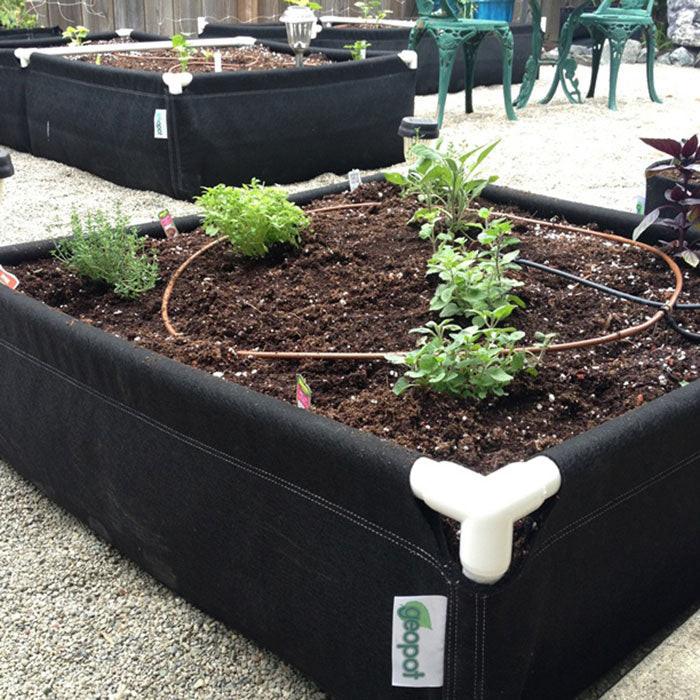 GeoPot GeoPlanter Fabric Raised Bed, 48" x 48" x 12" (120 Gallons) - Image 5