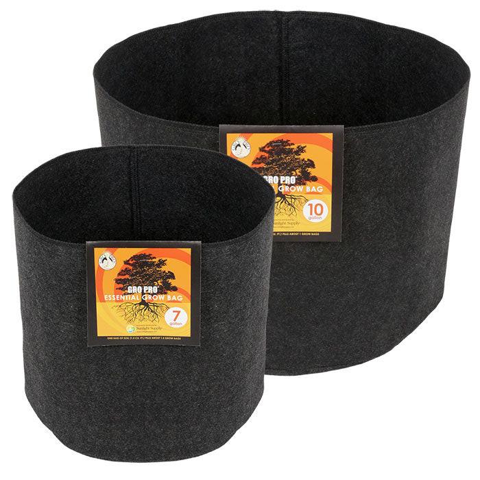 Gro Pro Essential Round Fabric Pot, Black - Image 2