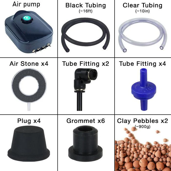 Grow1 Deep Water Culture Hydroponic System - 4 Buckets - Image 3