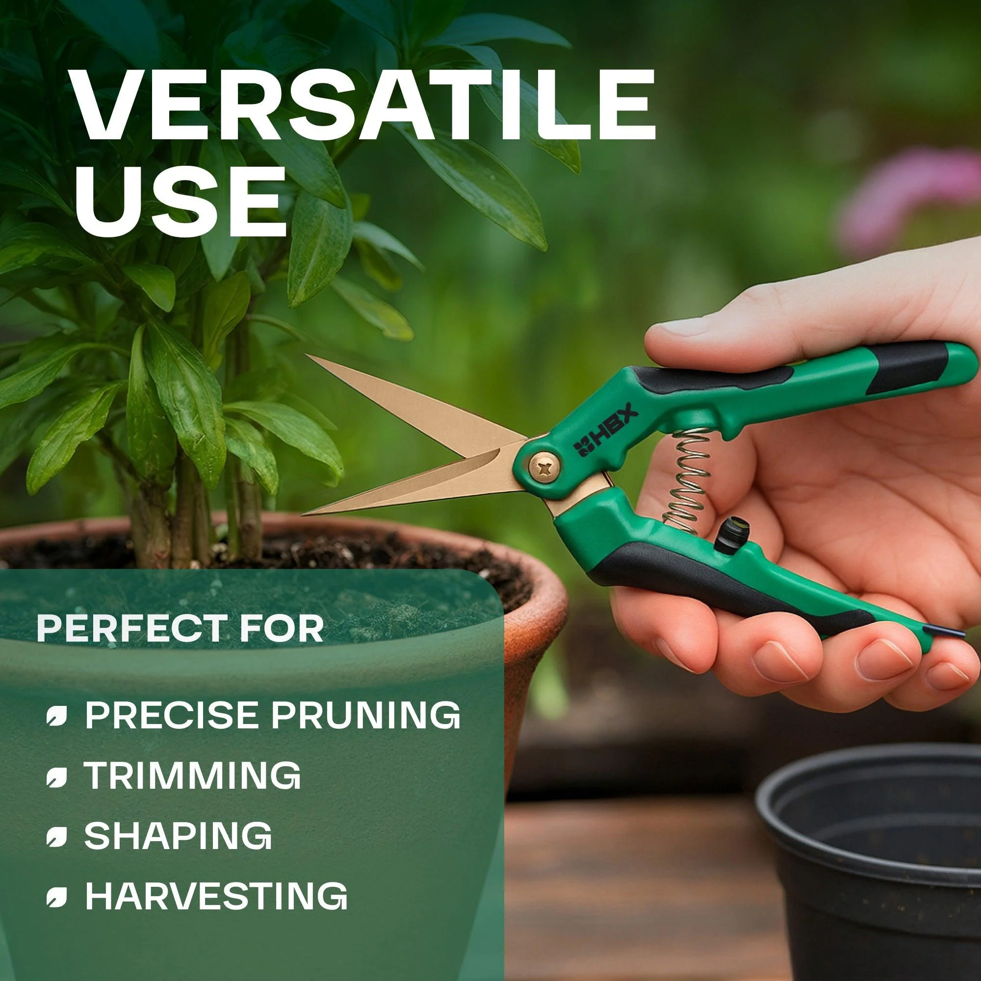 HBX Stainless Steel Straight Precision Garden Trimming Scissors, Pack of 12 - Image 3