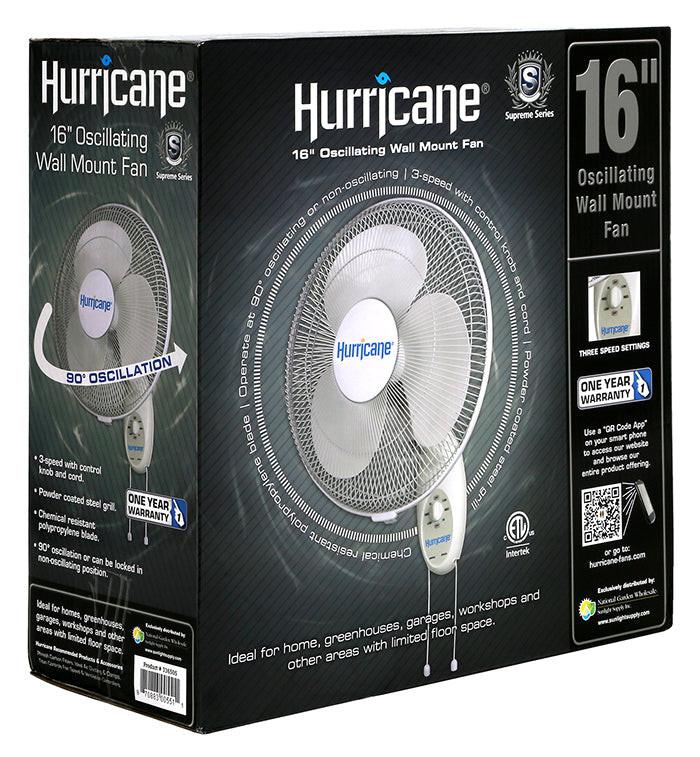 Hurricane 16" Supreme Oscillating Wall Mount Fan - Image 5