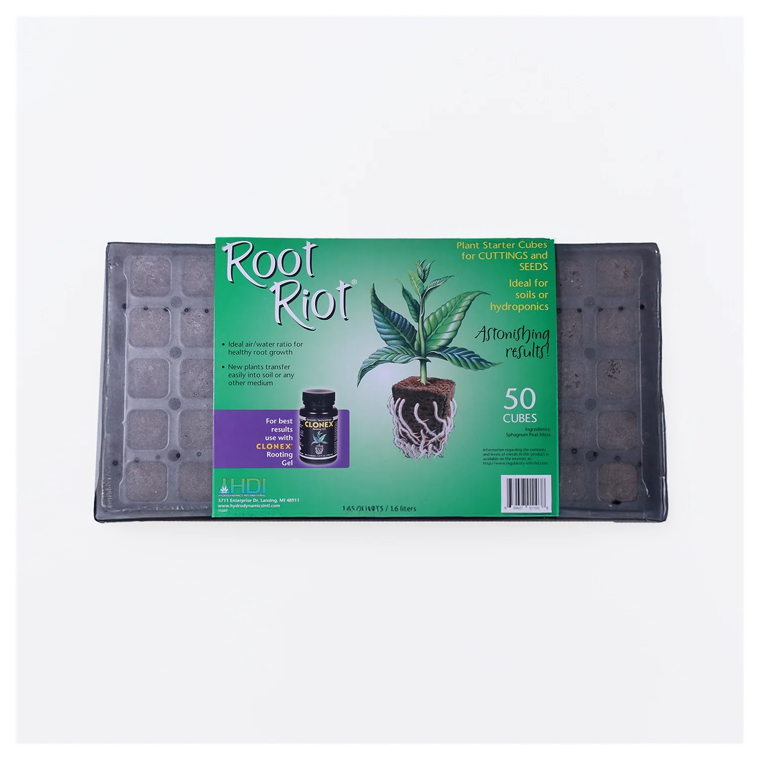 Hydrodynamics International Root Riot Tray with Root Cubes - Image 2