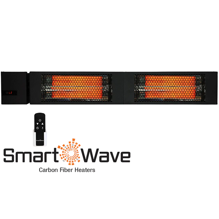 King Electric 43 Inch RK SmartWave Radiant Dual Lamp 3000 Watt Heater with Remote, Black - 240 Volt - Image 2