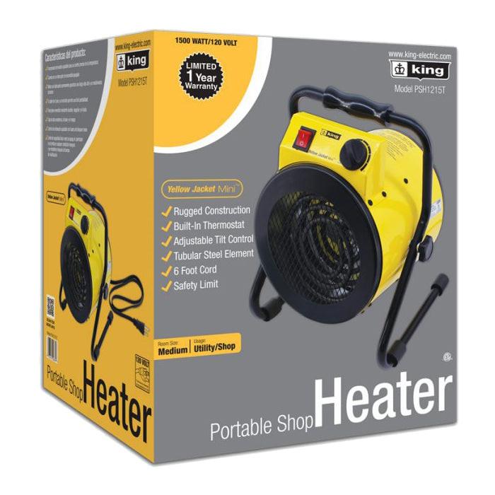 King Electric PSH Portable Heater with Stat & Plug In Cord, 1500 Watt - 120 Volt - Image 4