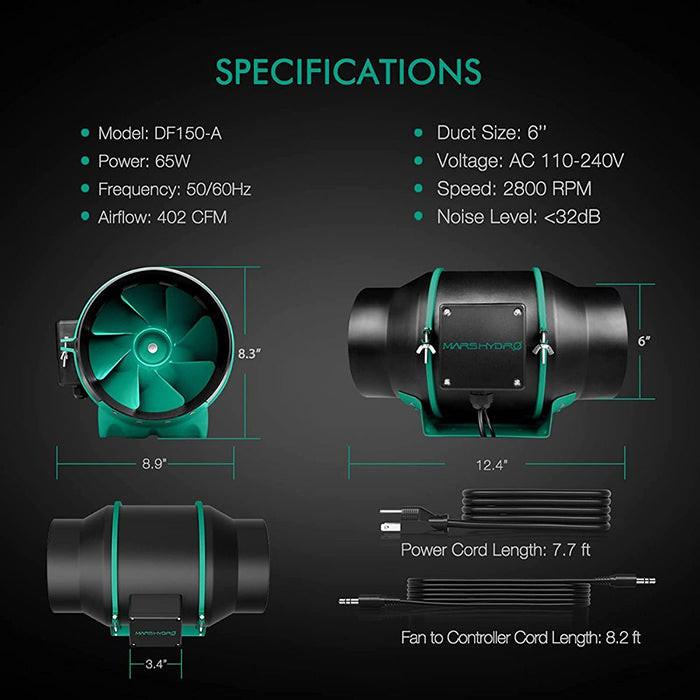 Mars Hydro 4' x 4' FC-E4800 LED Grow Tent Kit - Image 3