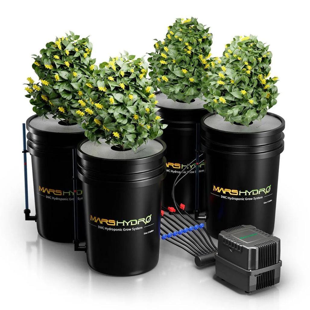 Mars Hydro 5 Gallon, 4 Bucket DWC Hydroponic System