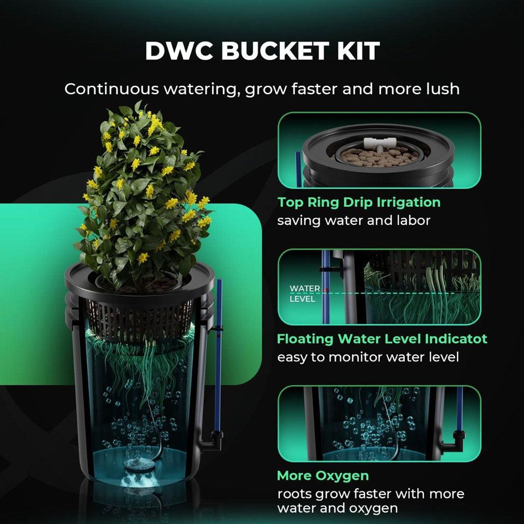Mars Hydro 5 Gallon, 4 Bucket DWC Hydroponic System - Image 4