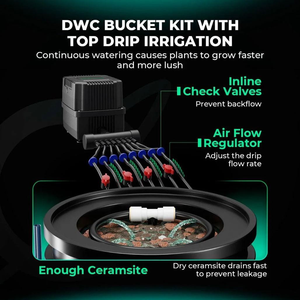 Mars Hydro 5 Gallon, 4 Bucket DWC Hydroponic System - Image 6