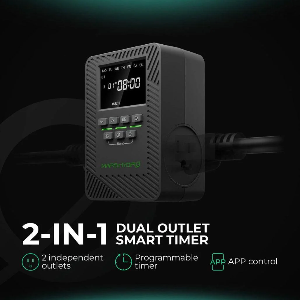 Mars Hydro iTime 2-in-1 Smart Dual Outlet Timer - Image 2