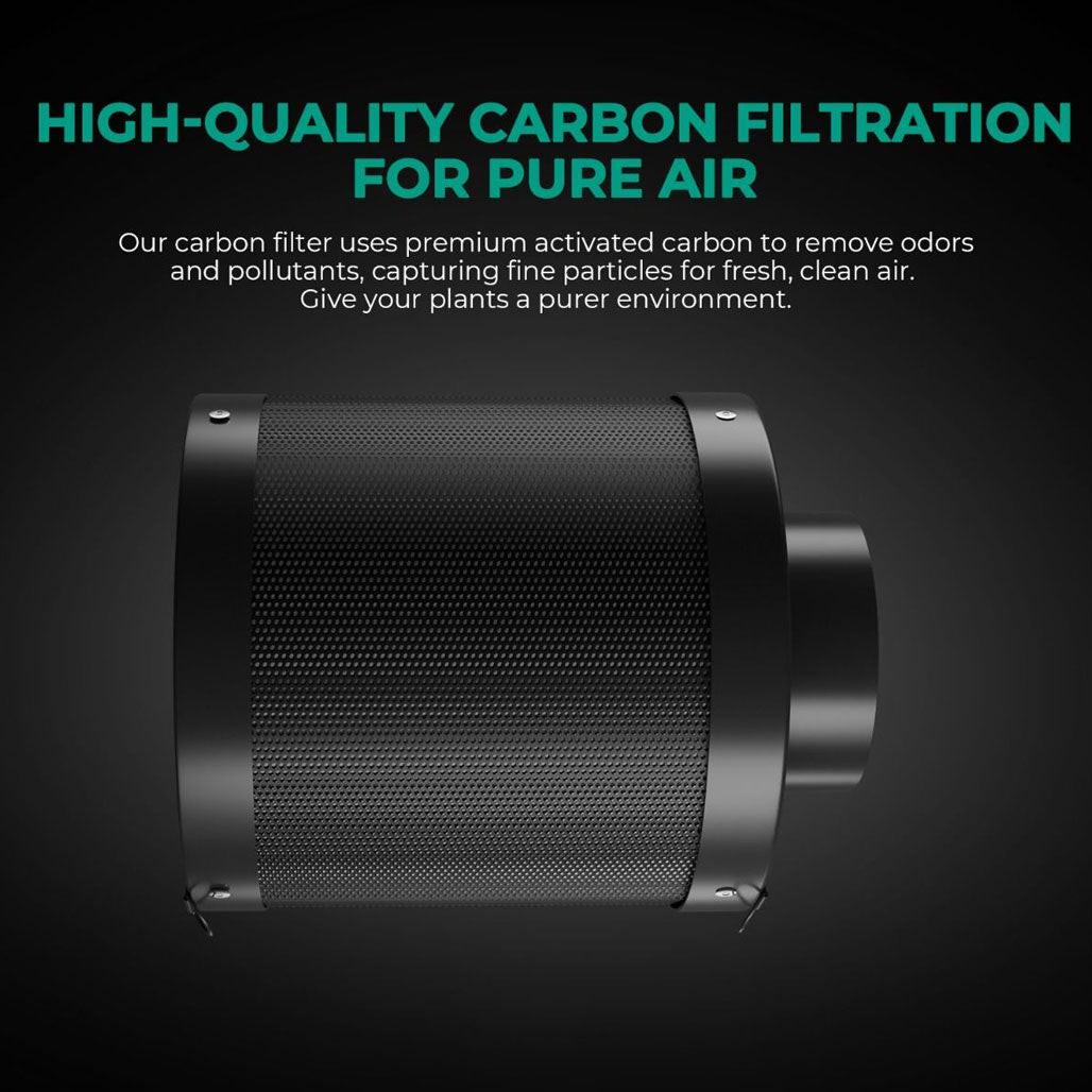 Mars Hydro Refillable Inline Carbon Filter, 6 Inch x 8.5 Inch - Image 2