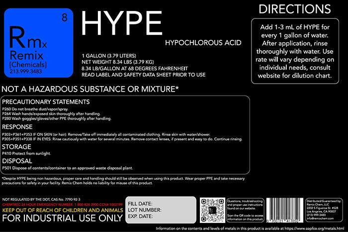 Remix Chem HYPE Hypochlorous Acid, 1 Gallon - Image 2