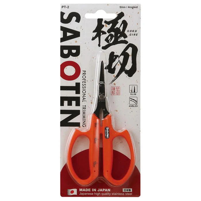 Saboten PT-2 Fluorine Coated Angled Blade Trimming Scissors, Orange - Image 2