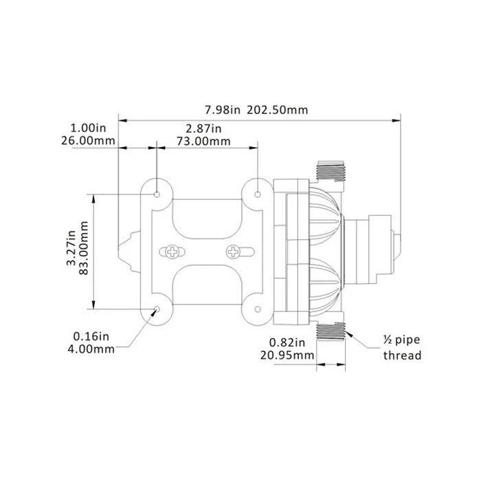 SEAFLO 33-Series Diaphragm Water Pump, 12VDC, 3.0 GPM - Image 5