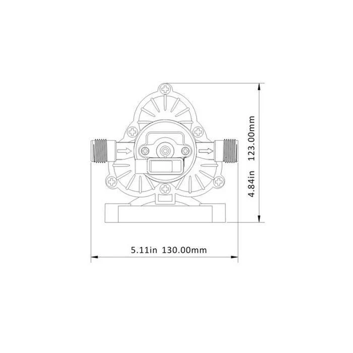 SEAFLO 33-Series Diaphragm Water Pump, 12VDC, 3.0 GPM - Image 6