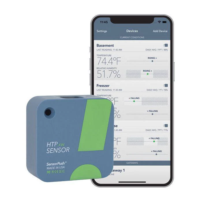 SensorPush HTP.xw Extreme Accuracy Water-Resistant Temperature / Humidity / Barometric Pressure Smart Sensor - Image 7