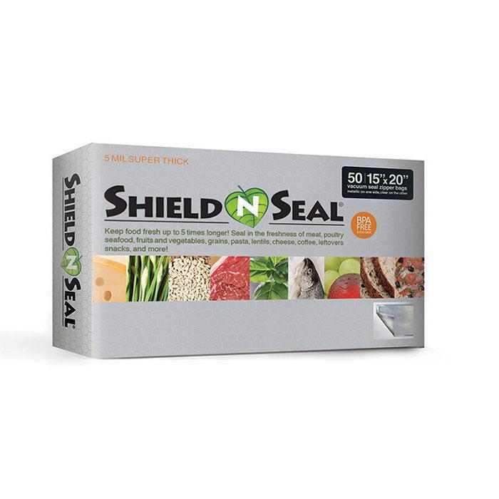 Shield N Seal 1300 Pre-cut Vacuum Seal Bags with Zipper, Clear and Metallic, 15 in. x 20 in., Pack of 50 - Image 3