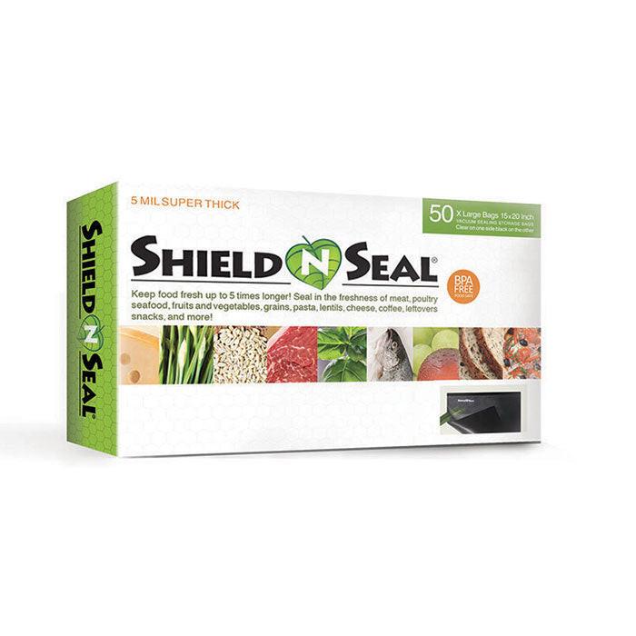 Shield N Seal 500 Pre-cut Vacuum Seal Bags, Clear and Black, 15 in. x 20 in., Pack of 50 - Image 3