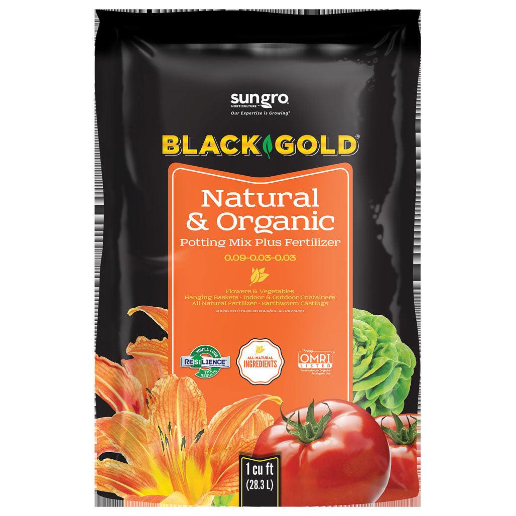 SunGro Horticulture Black Gold Potting Soil Plus Fertilizer 0.09-0.03-0.03 - Image 4