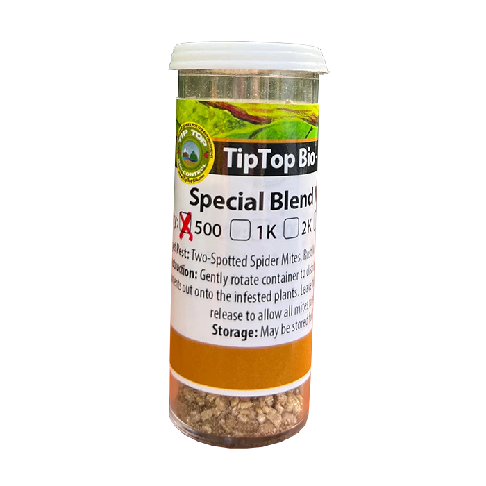 Tip Top Bio-Control Special Blend Mite Predator Beneficial Mite Mix, Vial of 500