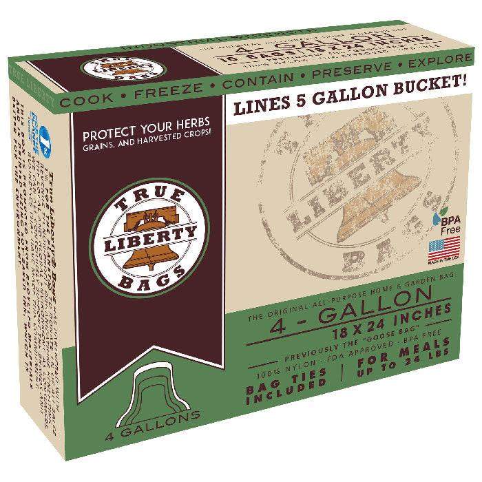True Liberty Bags All Purpose Storage Bags, 4 Gallon Bags 18 Inch x 24 Inch, Pack of 10