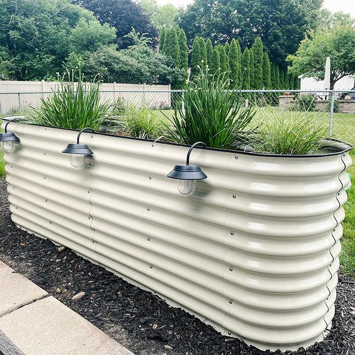 Vego Garden 32 Inch Tall 9 in 1 Modular Metal Raised Garden Bed Kit - Modern Gray - Image 10