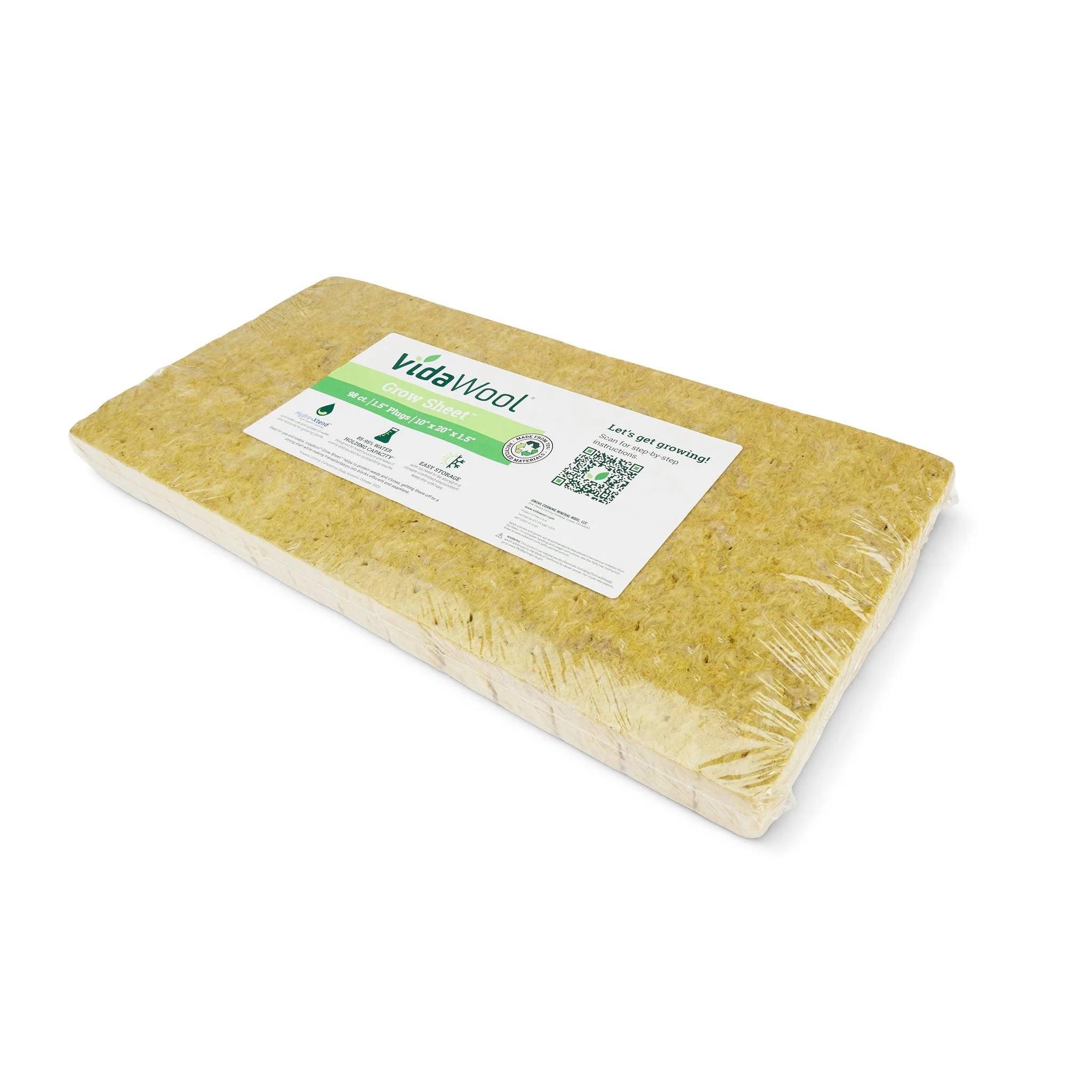 VidaWool Grow Sheet, 1.5" Plug, 98/Sheet, Wrapped, Case of 28 Sheets - Image 5