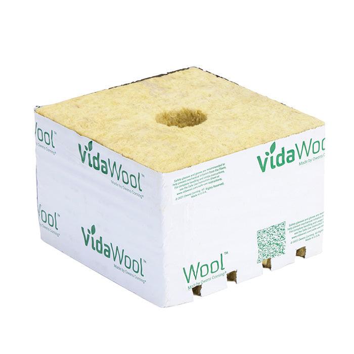VidaWool Rockwool Block 144 with Hole, 6 Inch x 6 Inch x 4 Inch, Case of 64 - Pallet of 12 Cases (768 Total Blocks) - Image 2