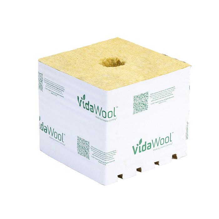 VidaWool Rockwool Block 190 with Hole, 6 Inch x 6 Inch x 5.3 Inch, Case of 48 - Pallet of 10 Cases (480 Total Blocks) - Image 2