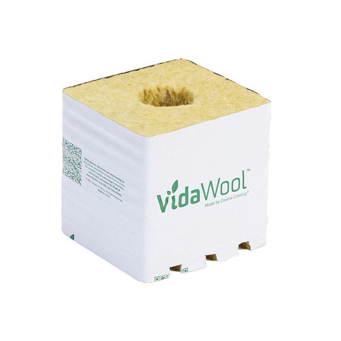 VidaWool Rockwool Block 64 with Hole, 4 Inch x 4 Inch x 4 Inch, Case of 144 - Pallet of 11 Cases (1584 Total Blocks) - Image 2