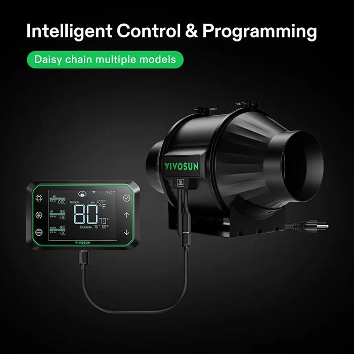 Vivosun AeroZesh T4 4" Inline Fan with E42A Controller - Image 8