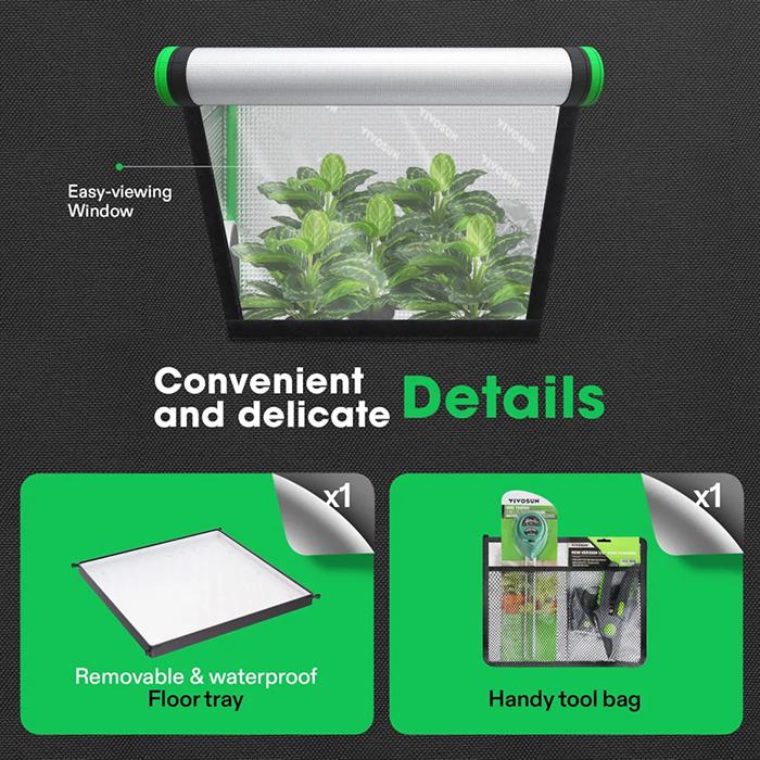 Vivosun P276 2.7' x 2.7' Grow Tent Pro - Image 7