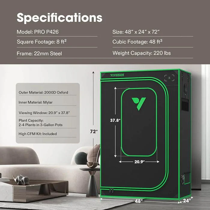 Vivosun P426 2' x 4' Grow Tent Pro - Image 8
