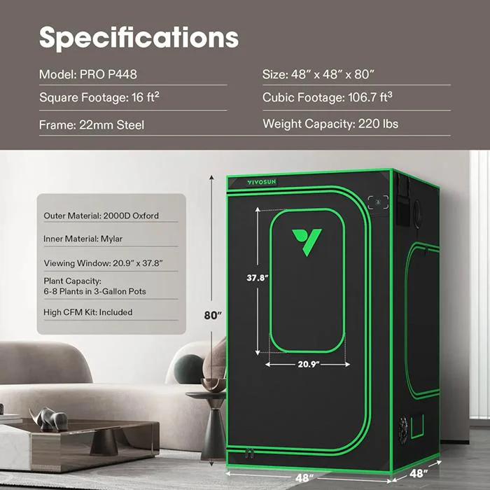 Vivosun P448 4' x 4' Grow Tent Pro - Image 8