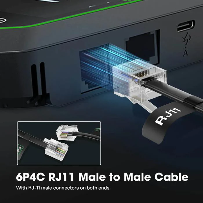 Vivosun RJ11 Cable Male to Male, Connects Grow Lights to GrowHub Controller E42A, 10 ft. - Image 4