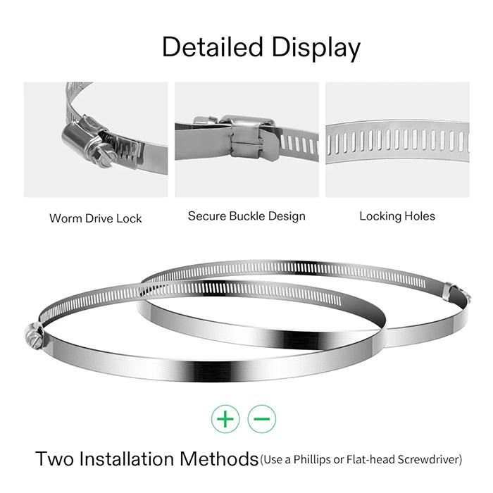 Vivosun Stainless Steel Air Ducting Clamps, Pack of 2 - Image 9