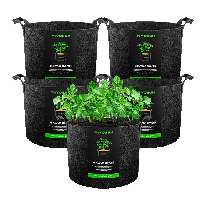 Vivosun Thick Nonwoven Fabric Pot with Handles, Pack of 5 - Image 14