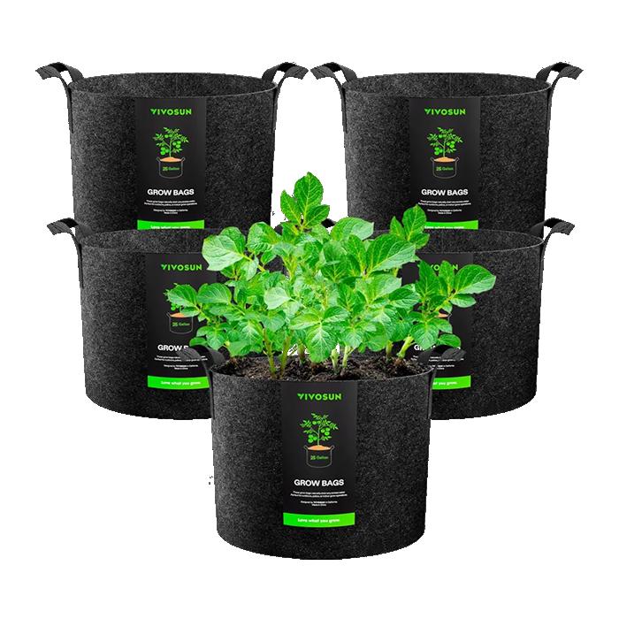 Vivosun Thick Nonwoven Fabric Pot with Handles, Pack of 5 - Image 5