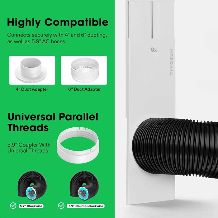 Vivosun Window Duct Kit and Portable AC Window Seal Kit - Image 2